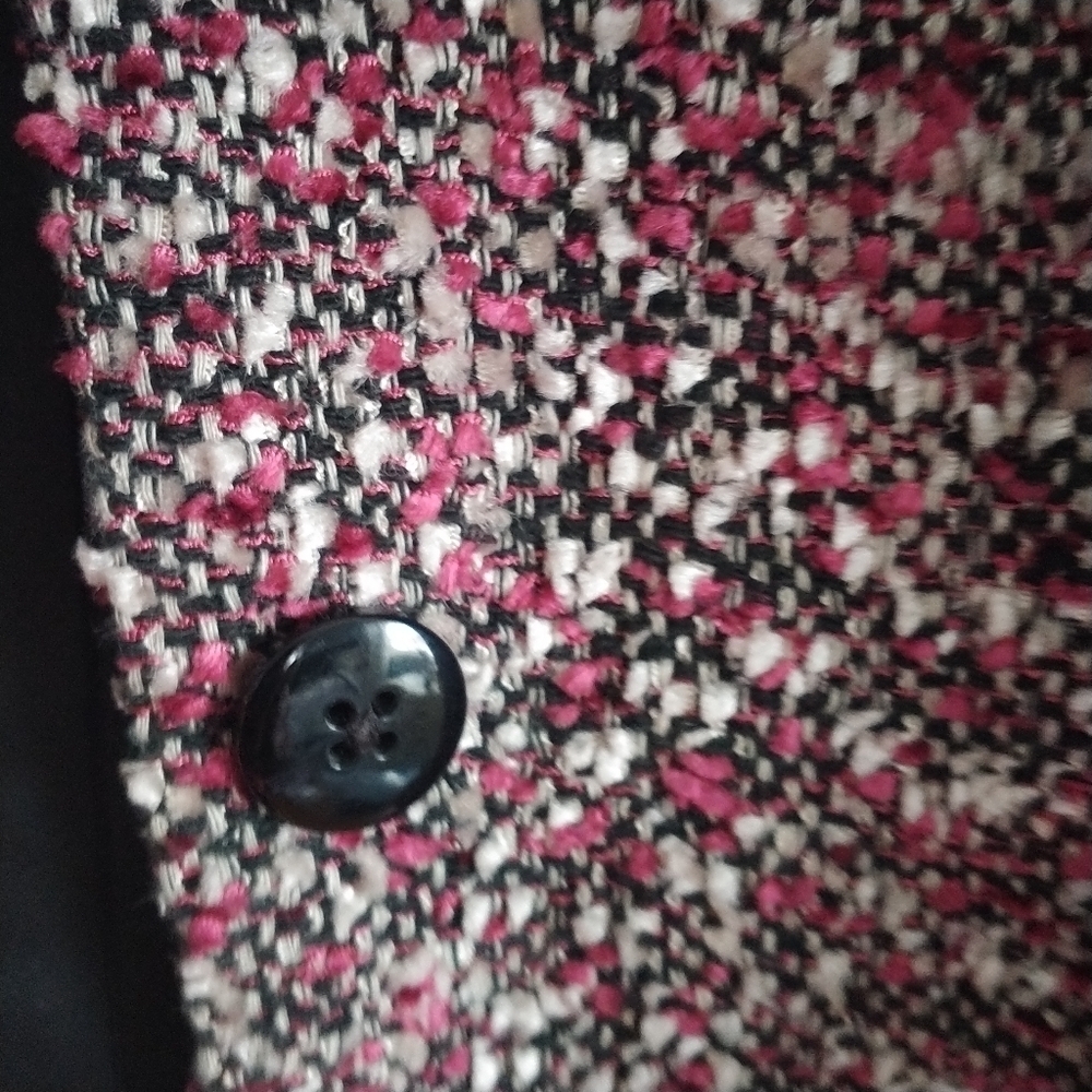 Appleseed's Petite Woven Nubby Classic Button front Blazer Jacket 10P - Picture 15 of 15